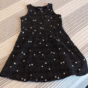 Amazon Essentials Black and White Floral Kids Dress - Size M Or 8